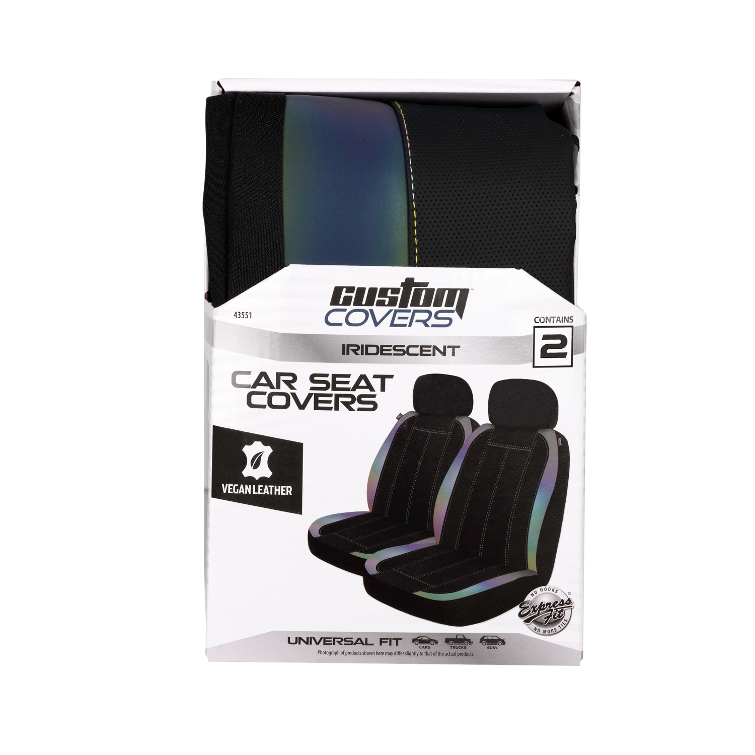 slide 1 of 1, Custom Accessories Custom Low Back Reflective Seat Covers, 2 ct