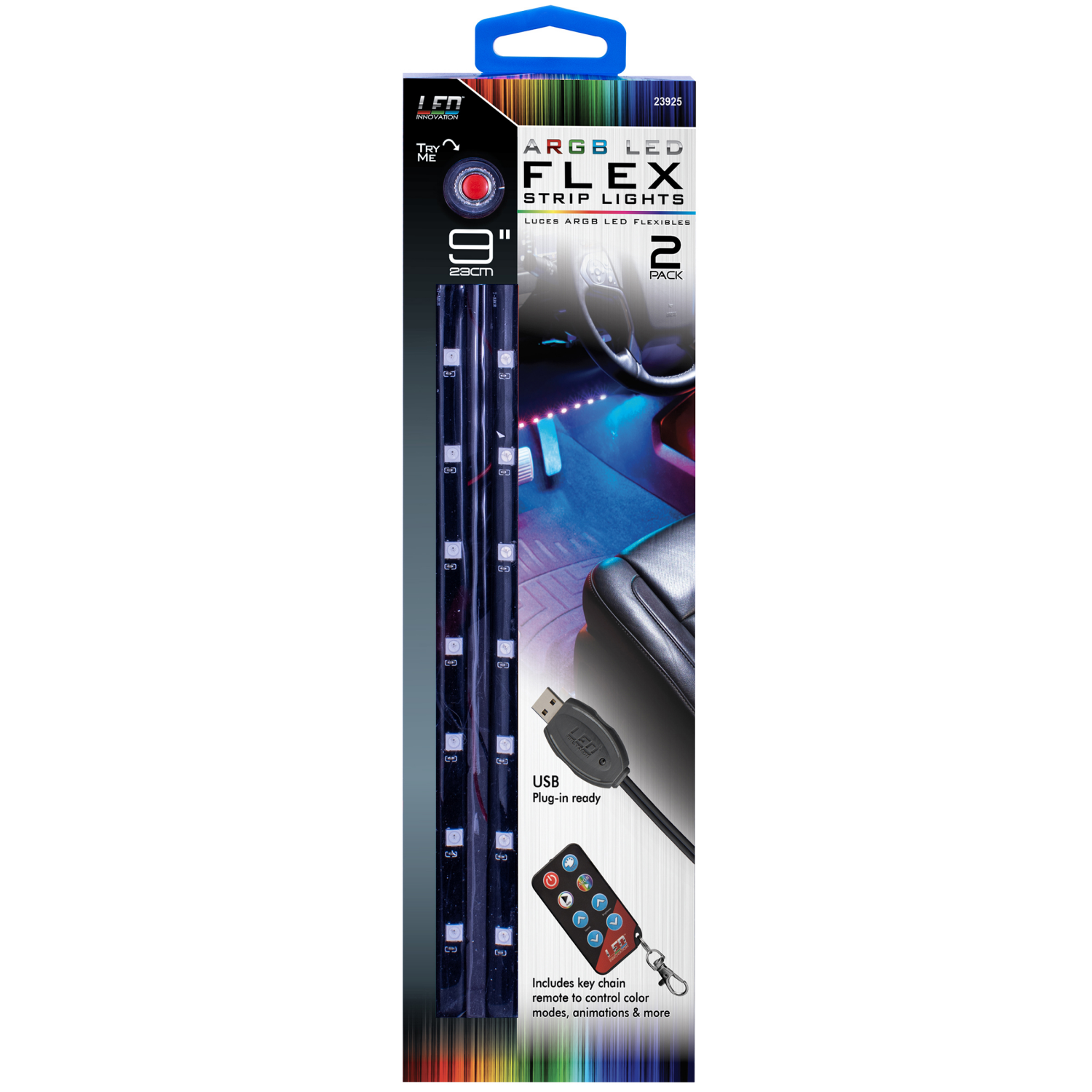 slide 1 of 1, Custom Accessories CUSTOM LED FLEX STRIP LIGHTS W/RMT CONTRL, 2 ct