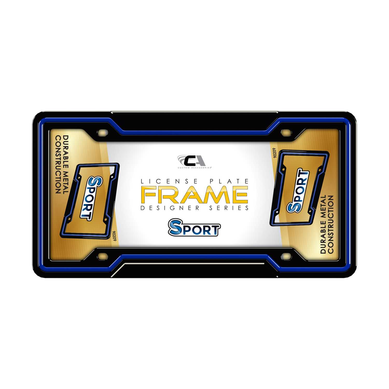 slide 1 of 1, Custom Accessories CUSTOM BLUE BLK SPORT METAL LPF, 1 ct