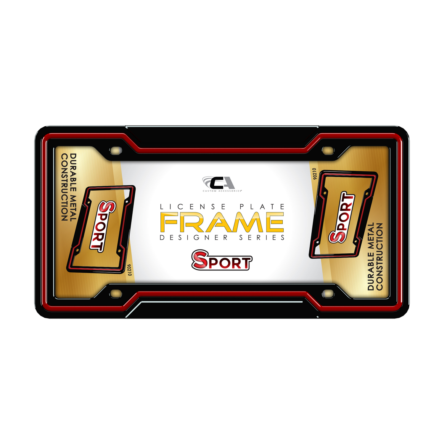 slide 1 of 1, Custom Accessories CUSTOM RED BLK SPORT METAL LPF, 1 ct