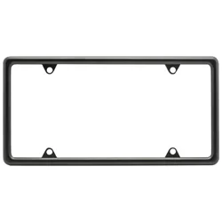 Custom Accessories Custom Frames Black Metal License Plate Frame