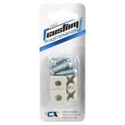 Custom White Nylon and Metal License Plate Fasteners