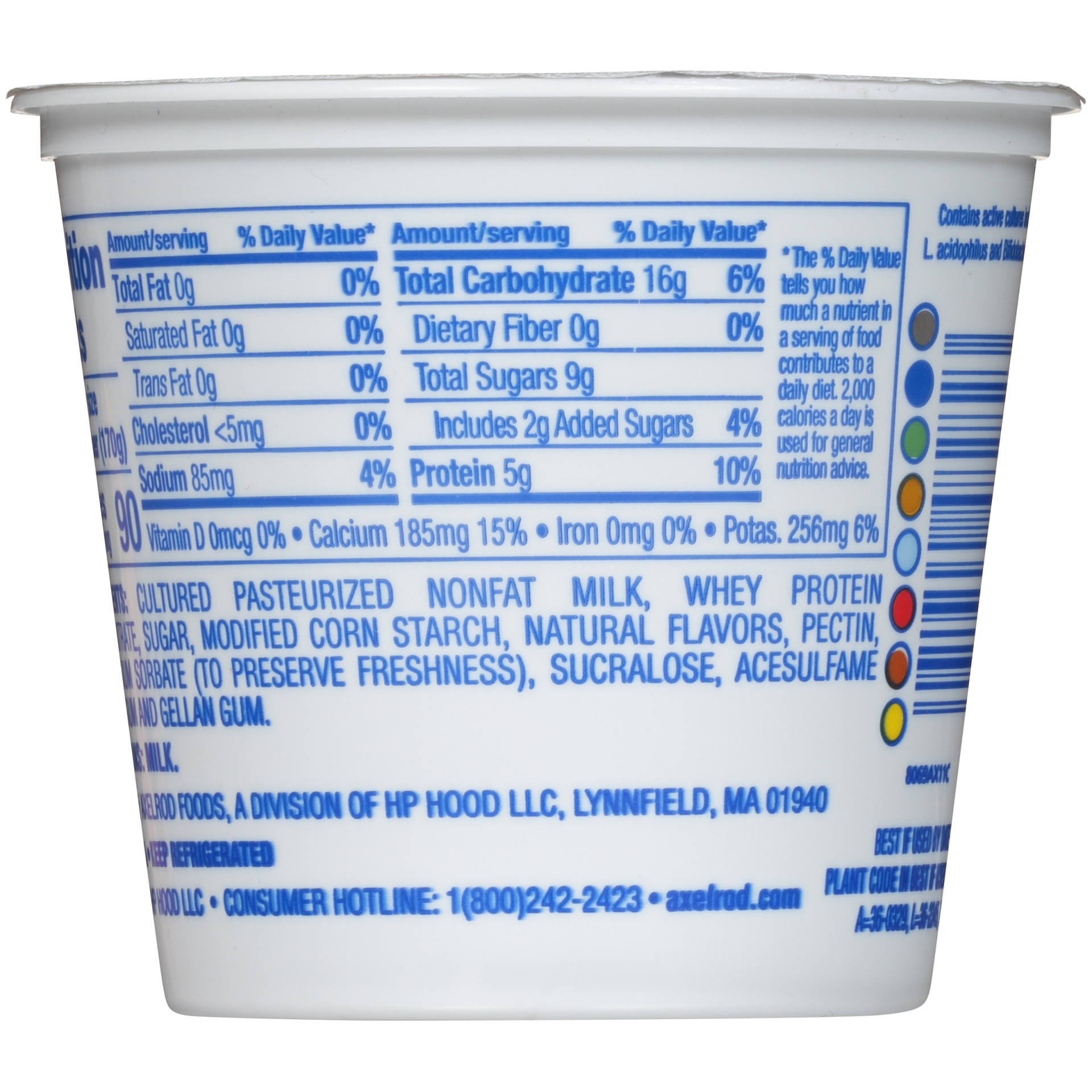 slide 2 of 7, Axelrod Fat Free Vanilla Yogurt, 6 oz