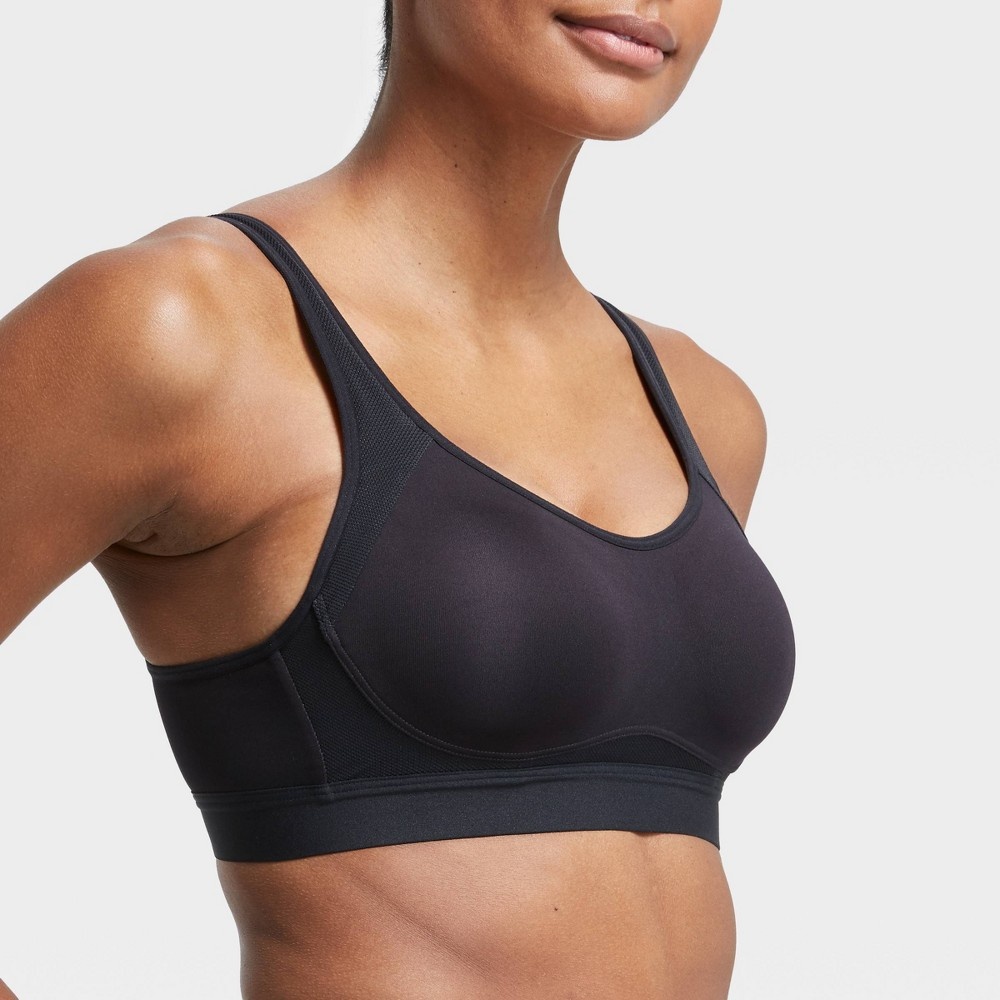 Women's High Support Convertible Strap Bra - All in Motion Black