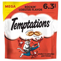 Temptations Classic Rockin' Seafood and Lobster Flavor Crunchy Cat Treats - 6.3oz