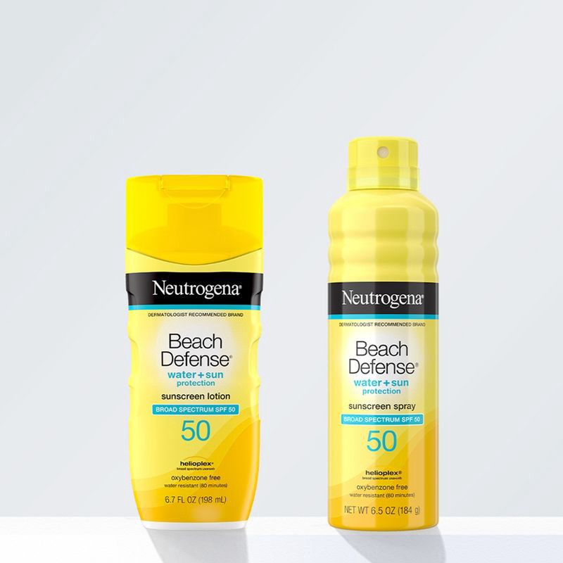 slide 9 of 12, Neutrogena Beach Defense Sunscreen Spray, SPF 50, 6.5oz, 6.5 oz