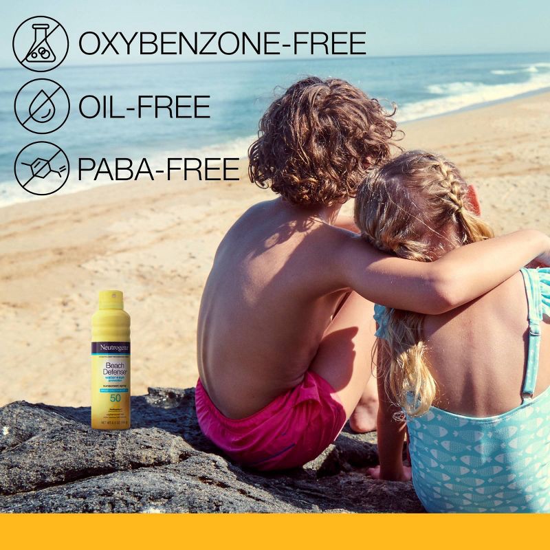 slide 11 of 12, Neutrogena Beach Defense Sunscreen Spray, SPF 50, 6.5oz, 6.5 oz