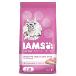 IAMS Proactive Health Sensitive Digestion and Skin Turkey Flavor Dry Cat Food - 6lbs