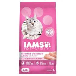 IAMS Proactive Health Sensitive Digestion and Skin Turkey Flavor Dry Cat Food - 6lbs