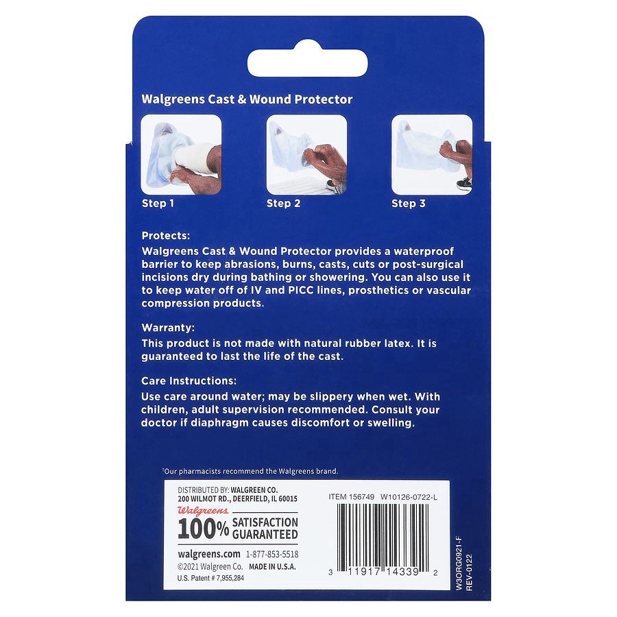 slide 3 of 5, Walgreens Cast & Wound Adult Leg Protector 32 Inch, 1 ct