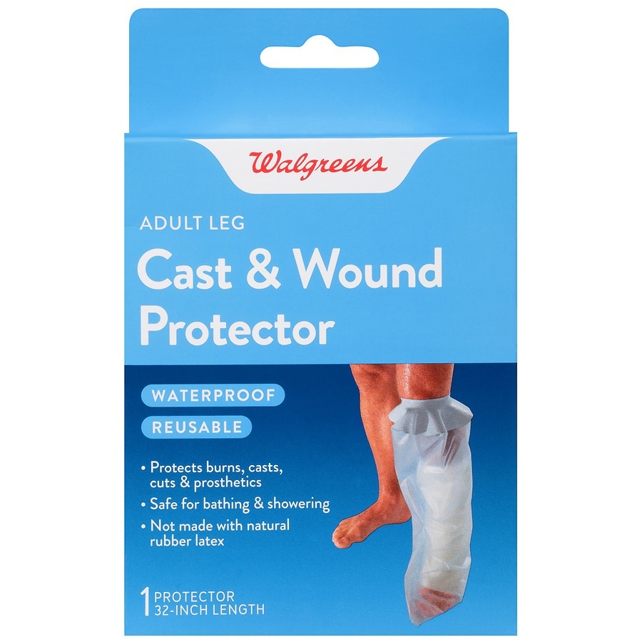 slide 1 of 1, Walgreens Cast & Wound Adult Leg Protector 32 Inch, 1 ct