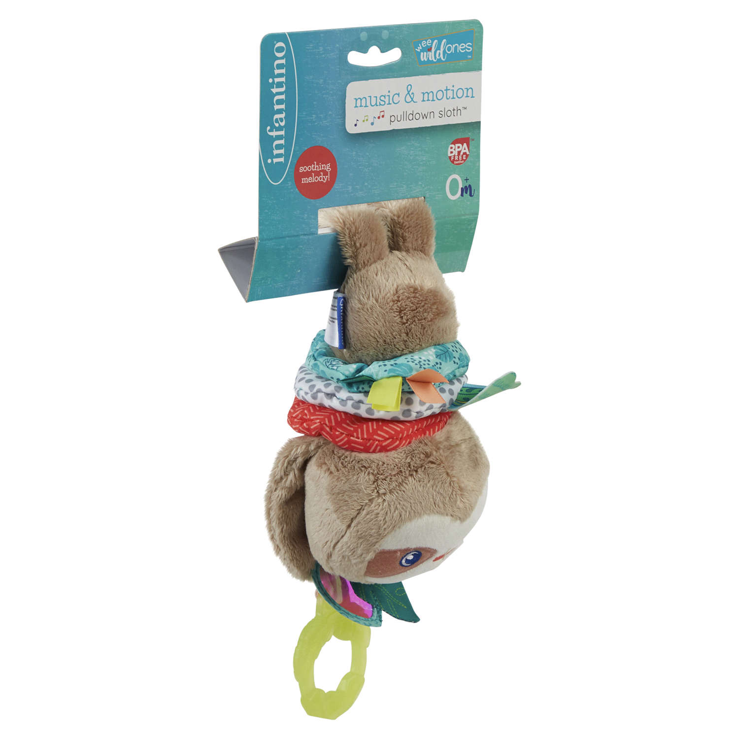 slide 4 of 5, Infantino Music & Motion Pulldown Sloth, 1 ct