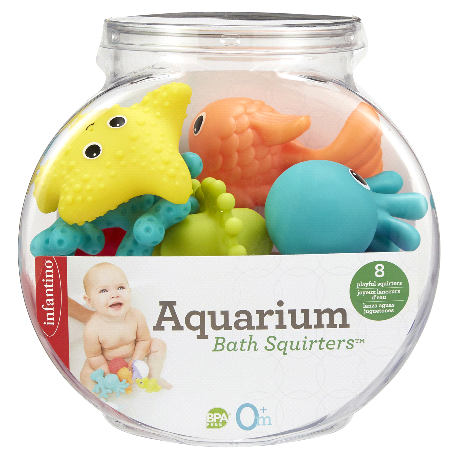 slide 1 of 2, Infantino Aquarium Bath Squirters 8 ea, 8 ct