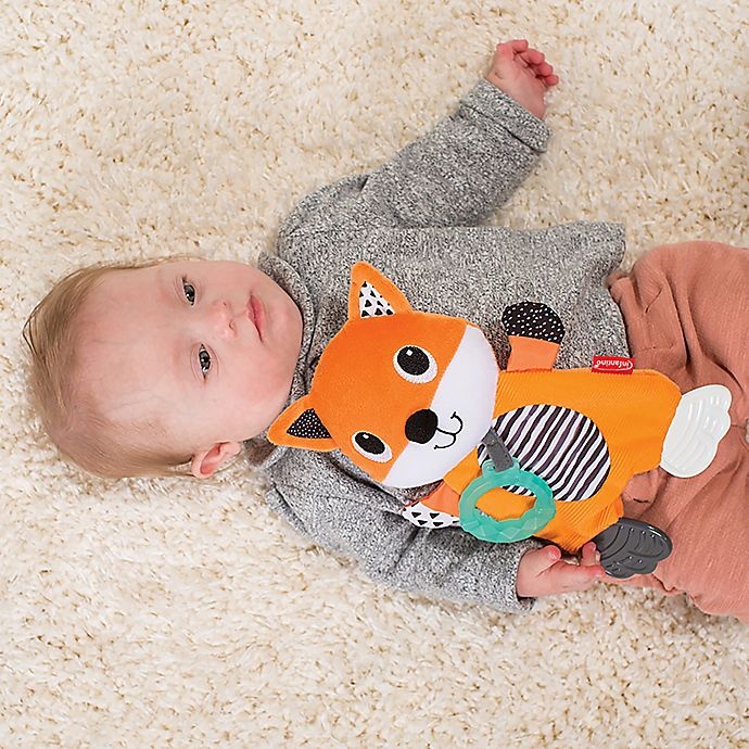 slide 3 of 5, Infantino Cuddly Teether Fox, 1 ct