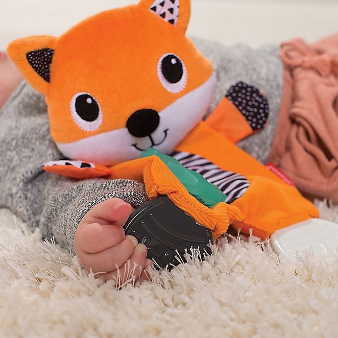 slide 4 of 5, Infantino Cuddly Teether Fox, 1 ct