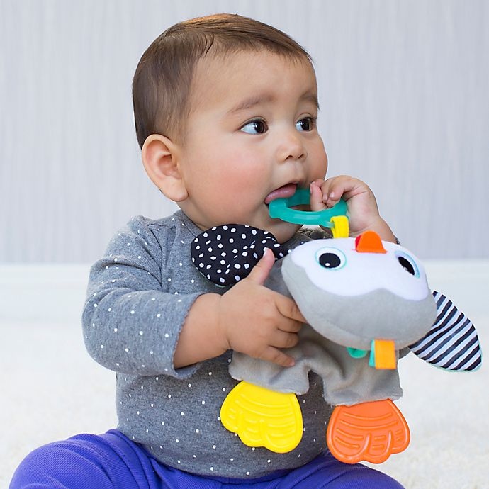 slide 2 of 4, Infantino Cuddly Teether Penguin, 1 ct