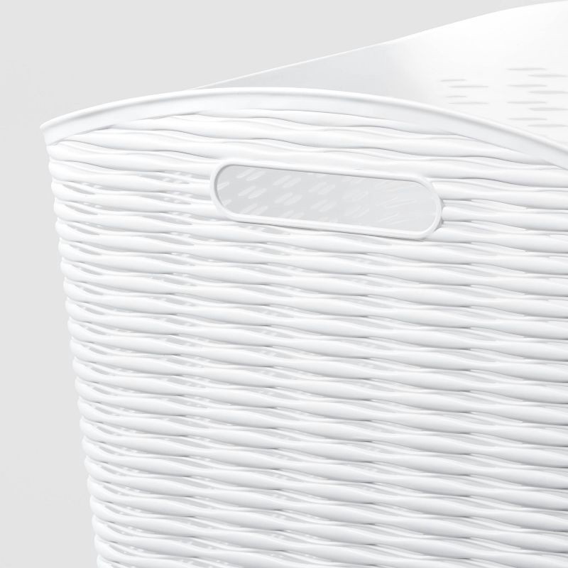 slide 3 of 3, Wave XL Curved Storage Bin White - Brightroom™: BPA-Free Polypropylene, 26L Capacity, Cut-Out Handles, Universal Placement, 26 liter