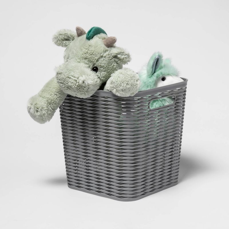 slide 3 of 3, Wave 11" Cube Storage Bin Gray - Brightroom, 16 liter