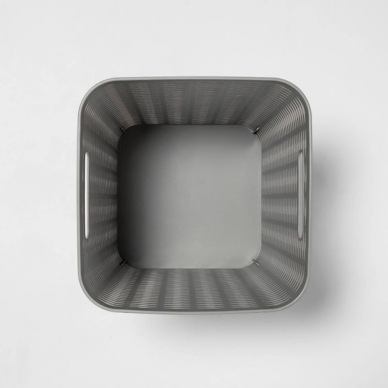 slide 2 of 3, Wave 11" Cube Storage Bin Gray - Brightroom, 16 liter