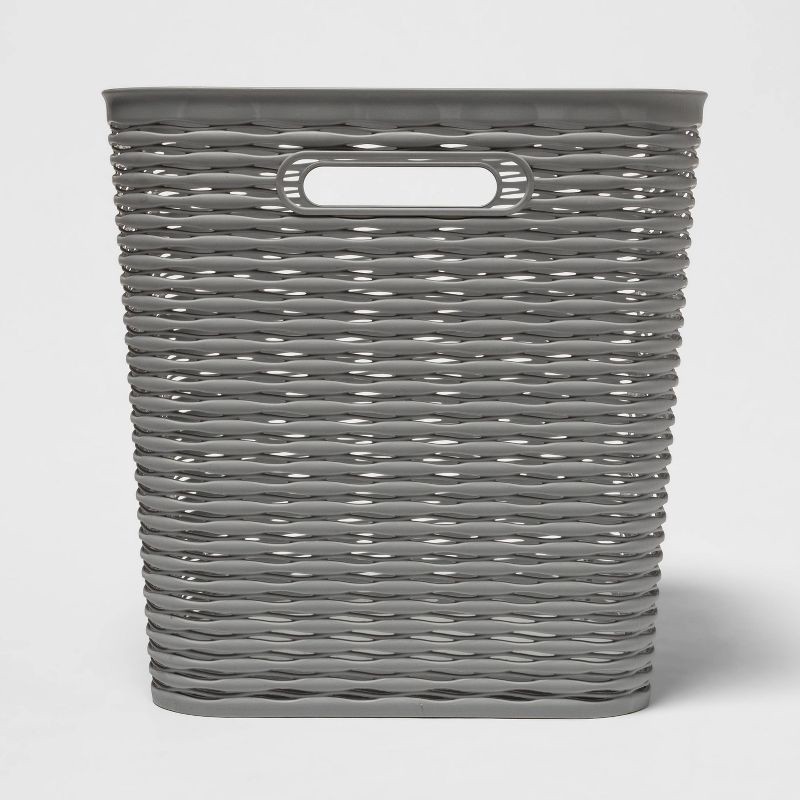 slide 1 of 3, Wave 11" Cube Storage Bin Gray - Brightroom, 16 liter