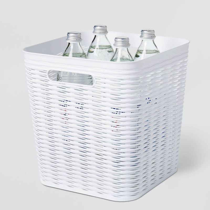 slide 2 of 3, Wave 11" Cube Storage Bin White - Brightroom™, 1 ct