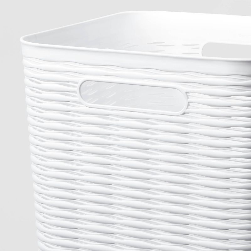 slide 3 of 3, Wave 11" Cube Storage Bin White - Brightroom™, 1 ct