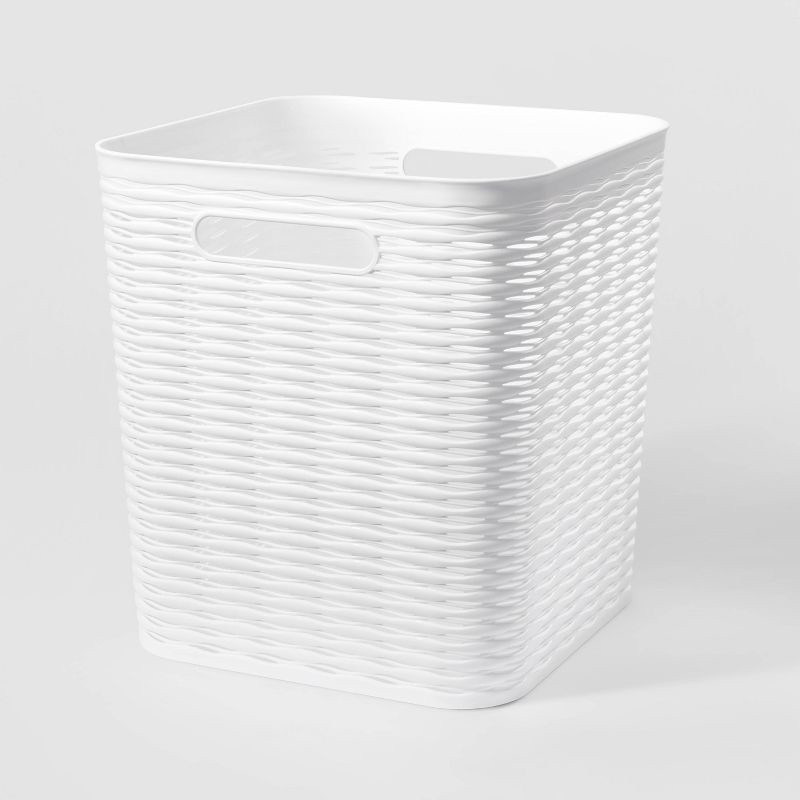slide 1 of 3, Wave 11" Cube Storage Bin White - Brightroom™, 1 ct