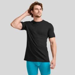 Jockey Generation™ Men's 100% Cotton Crew Neck 3pk Undershirt - Black XL: Moisture Wicking