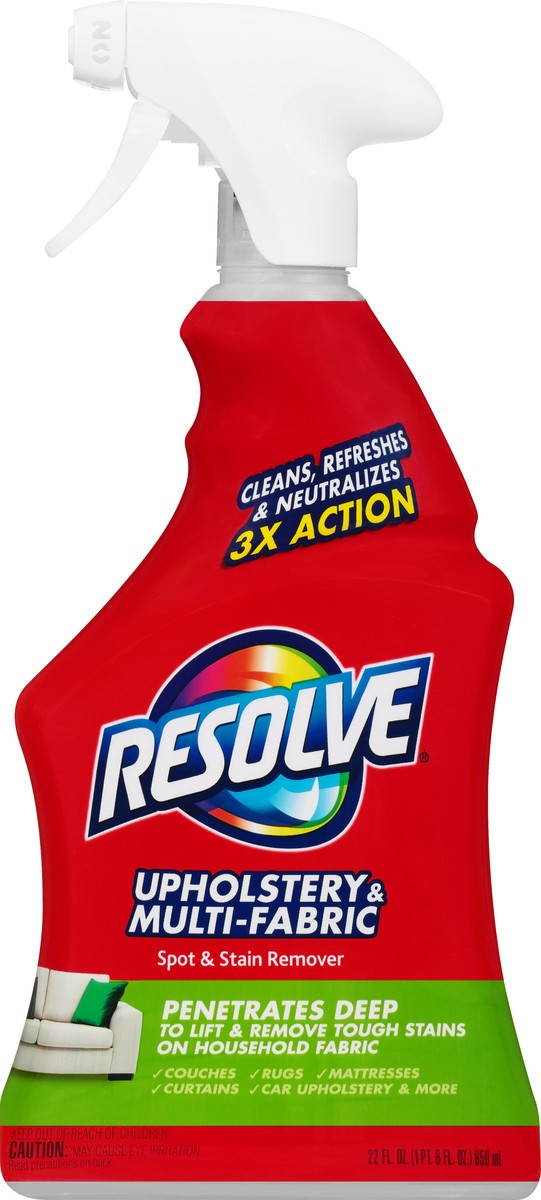 slide 1 of 29, Resolve Upholstery & Multi-Fabric Spot & Stain Remover 22 oz, 22 oz