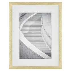 7.4" x 9.4" Matted to 5" x 7" Thin Metal Tabletop Frame Brass - Threshold™
