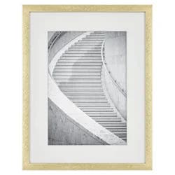 7.4" x 9.4" Matted to 5" x 7" Thin Metal Tabletop Frame Brass - Threshold™