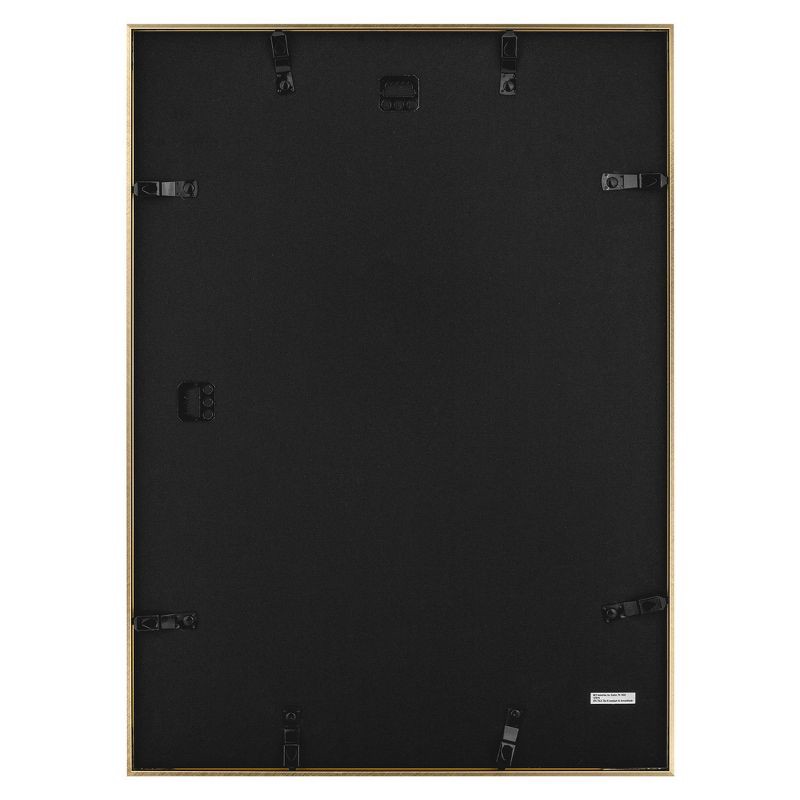 slide 5 of 5, 15.4" x 21.4" Matted to 11" x 17" Thin Metal Gallery Frame Brass - Threshold™: Modern Wall Decor, Aluminum, 1 ct