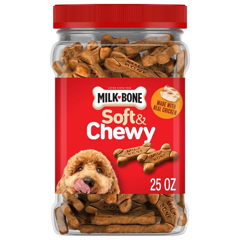 slide 1 of 10, Milk-Bone Soft & Chewy Chicken Flavor Dog Treats - 25oz, 25 oz