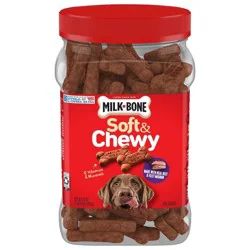 Milk-Bone Beef Soft & Chewy Filet Mignon Canister Dog Treats -25oz