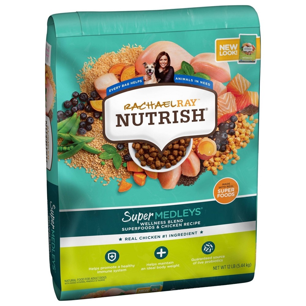 slide 5 of 9, Rachael Ray Nutrish Super Medleys Wellness Blend Superfoods & Chicken Recipe Adult Super Premium Dry Dog Food - 12lbs, 12 lb