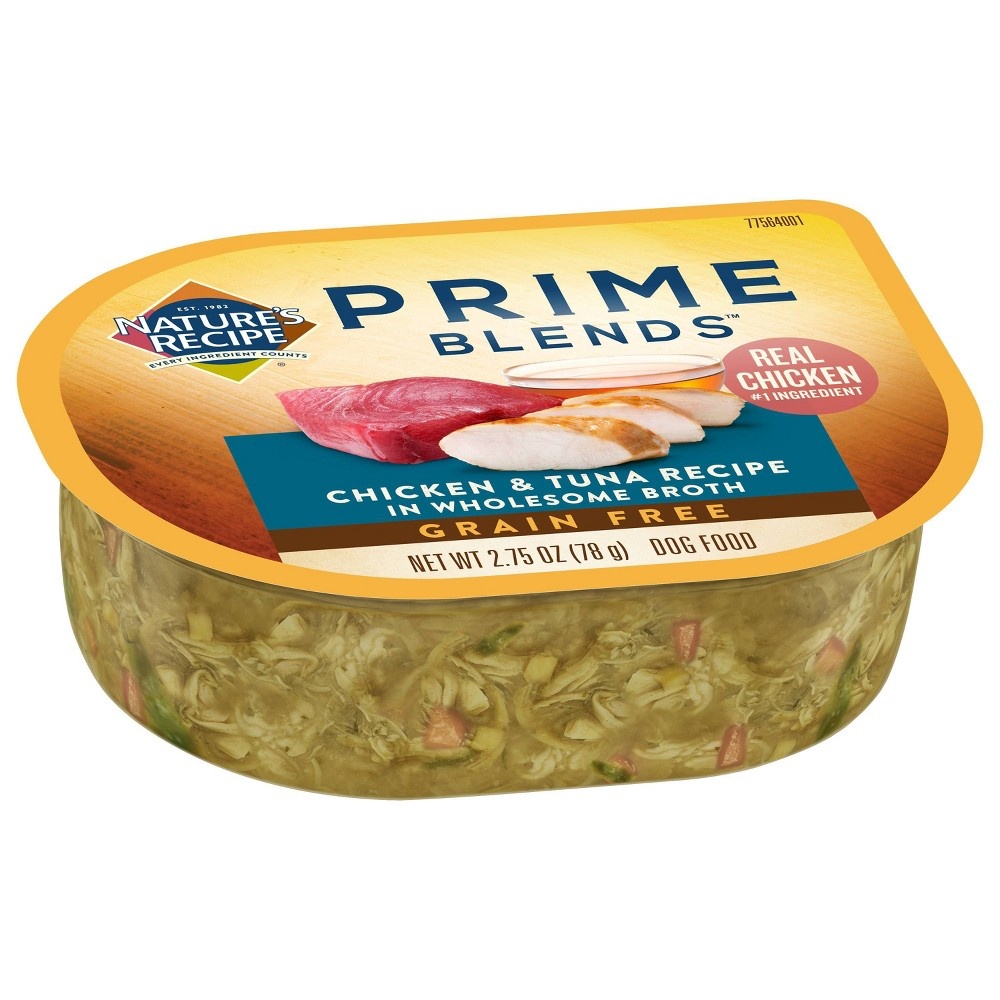 slide 3 of 3, Nature's Recipe Prime Blends Grain Free Wet Dog Food Chicken & Tuna Recipe In Wholesome Broth - 2.75oz, 2.75 oz