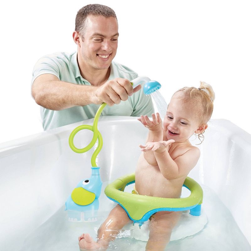 slide 3 of 11, Yookidoo Elephant Baby Shower Bath Toy - Blue/Green, 1 ct