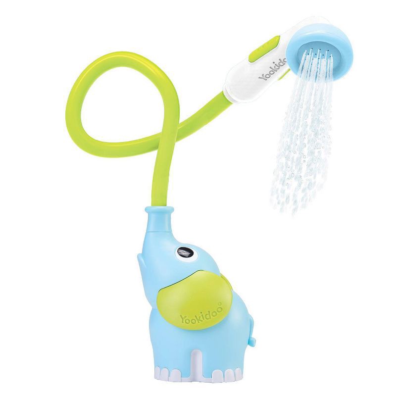 slide 11 of 11, Yookidoo Elephant Baby Shower Bath Toy - Blue/Green, 1 ct