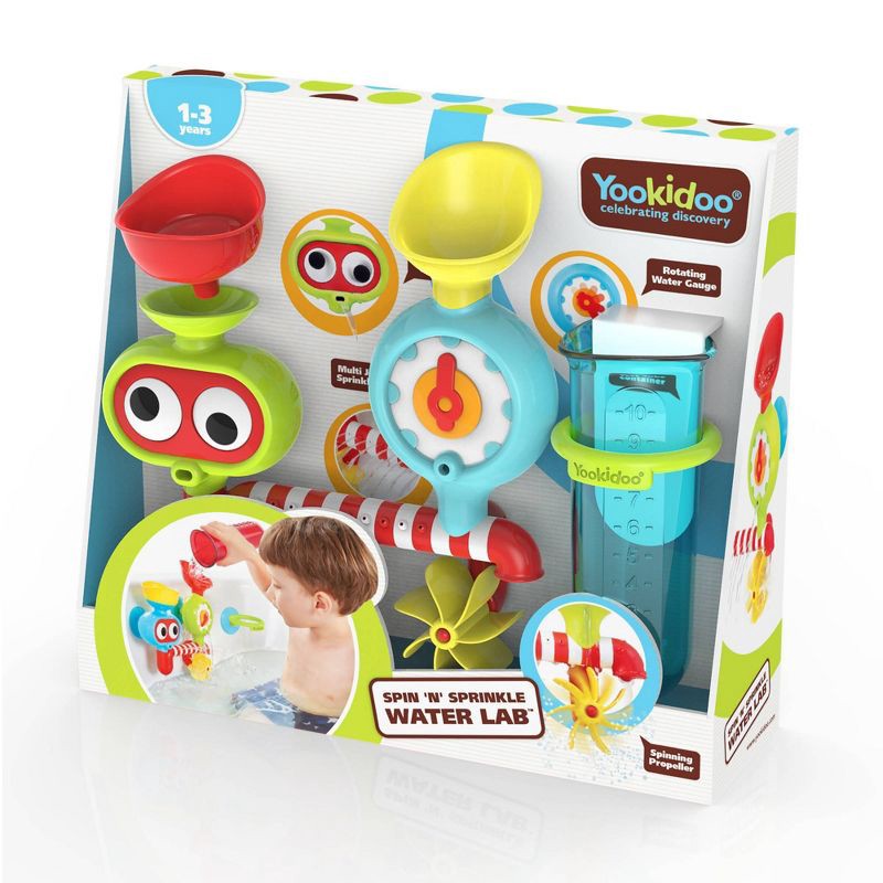 slide 4 of 4, Yookidoo Spin 'N' Sprinkle Water Lab Bath Toy, 1 ct