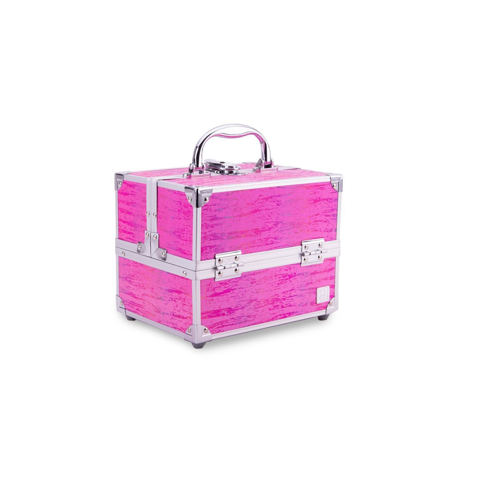 slide 1 of 5, Caboodles Train Case - Holographic Pink, 1 ct