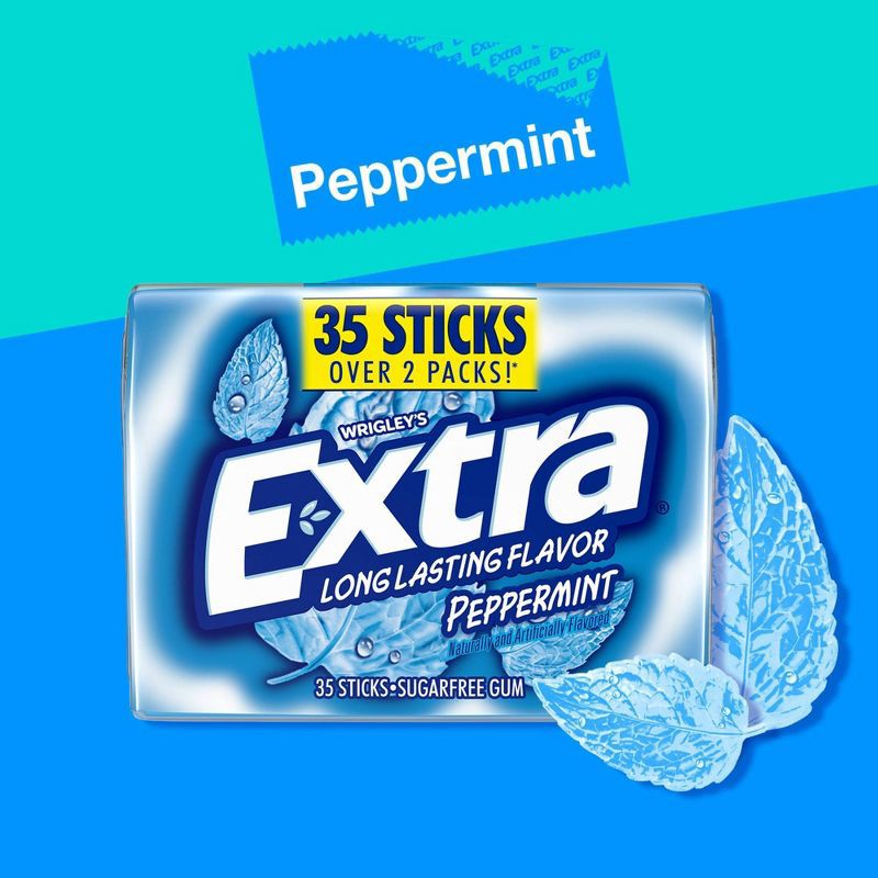 slide 3 of 9, EXTRA Sugar-Free Peppermint Gum - 35ct, 35 ct