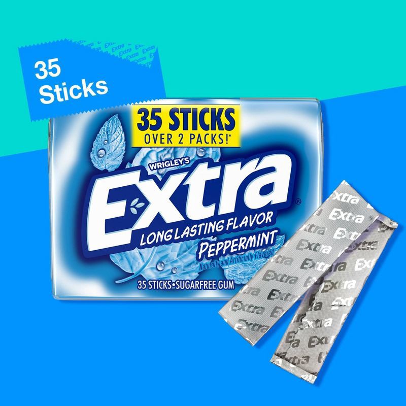 slide 4 of 9, EXTRA Sugar-Free Peppermint Gum - 35ct, 35 ct