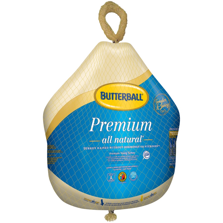 slide 6 of 8, Butterball All Natural Premium Young Turkey (24-26 Lb), per lb