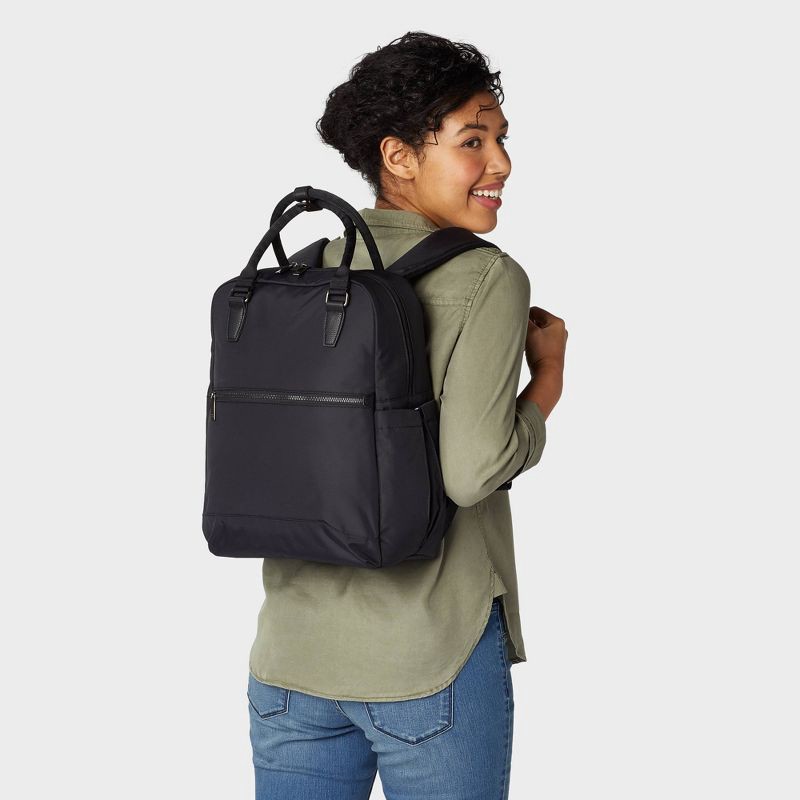 slide 6 of 7, Signature 16" Commuter Backpack Black - Open Story™, 1 ct