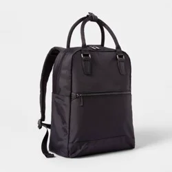 Signature 16" Commuter Backpack - Open Story™ Black: Fits 15" Laptop, Water-Resistant