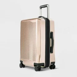 Signature Hardside Carry On Spinner Suitcase Champagne - Open Story