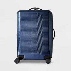 Signature Hardside Carry On Spinner Suitcase Denim Blue - Open Story