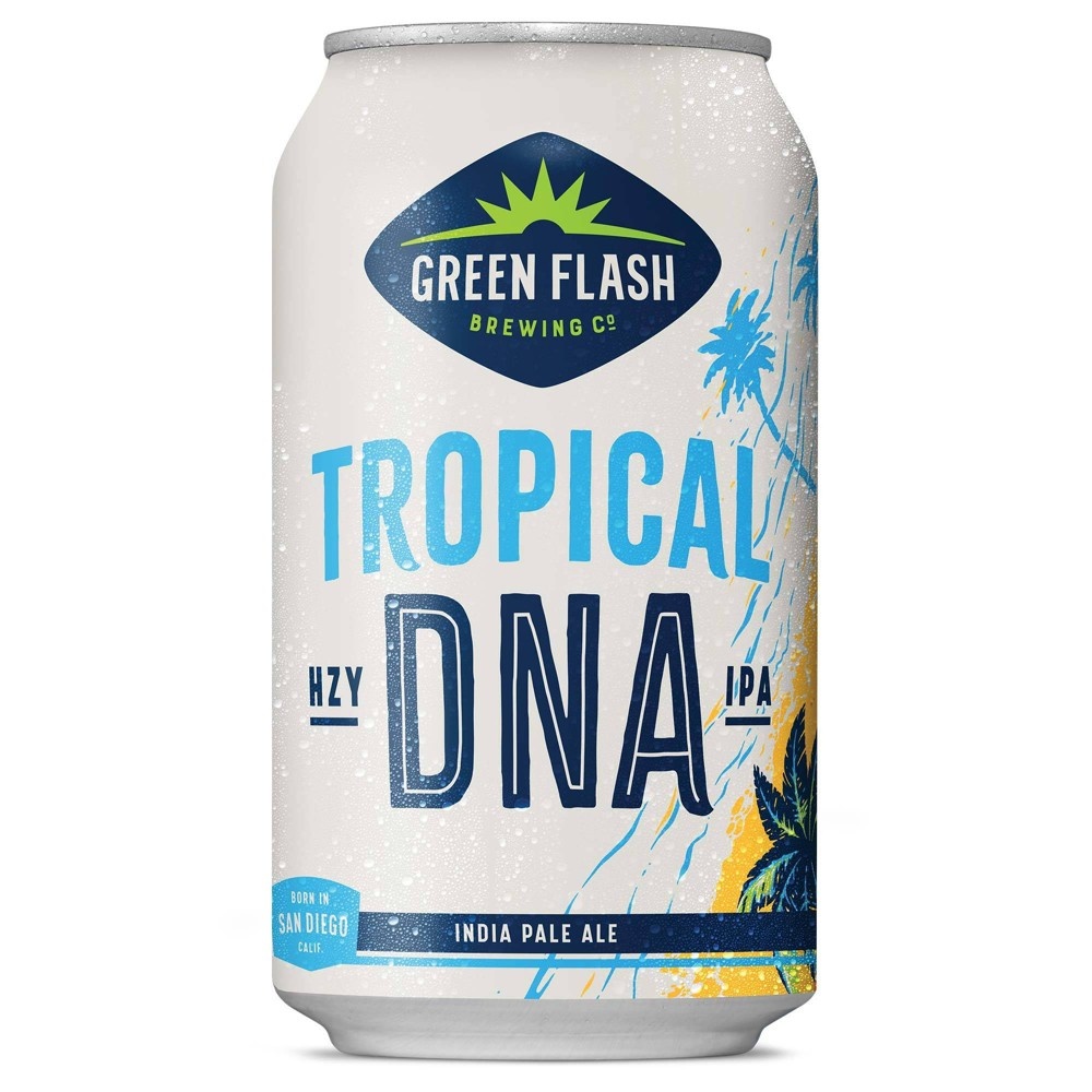 slide 2 of 4, Green Flash Tropical DNA IPA Beer - 6pk/12 fl oz Cans, 6 ct; 12 fl oz