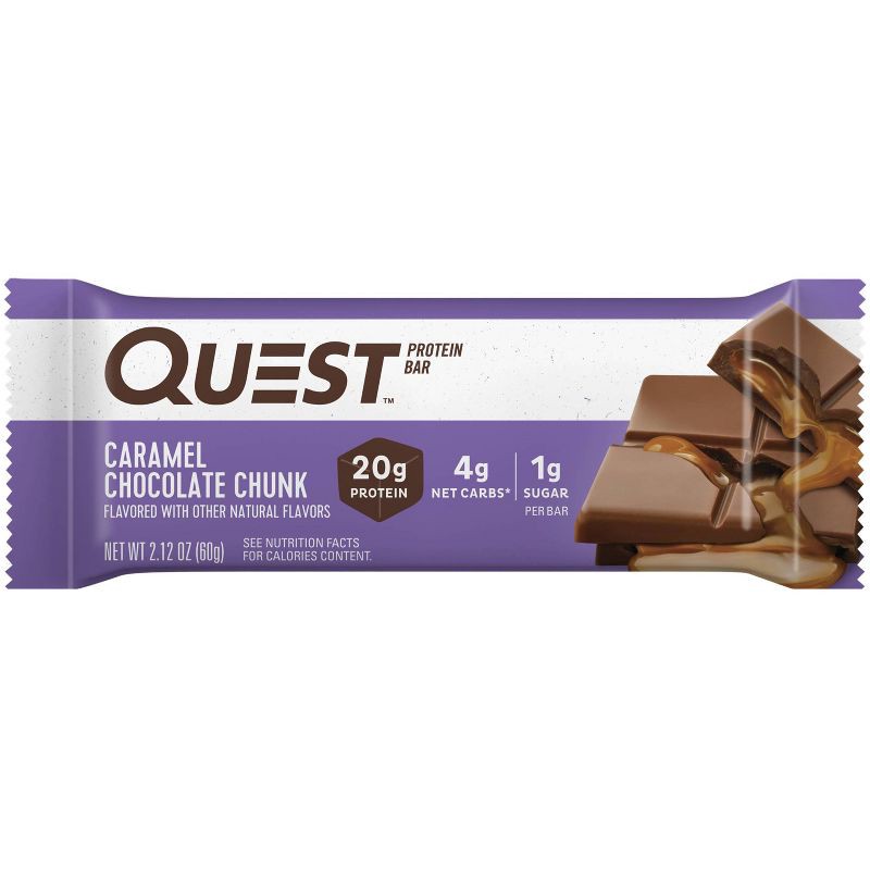 slide 4 of 7, Quest Nutrition Caramel Chocolate Chunk Protein Bar - 4ct, 4 ct