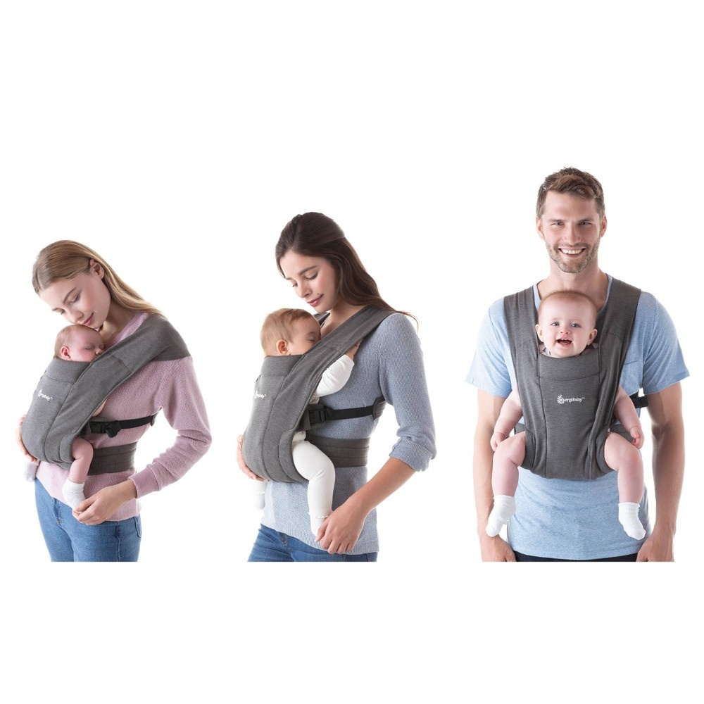 slide 9 of 9, Ergobaby Embrace Cozy Knit Newborn Carrier for Babies - Pure Black, 1 ct